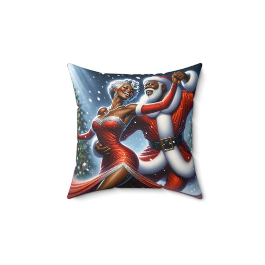 Dancing Santa and Mrs., Claus" Pillow