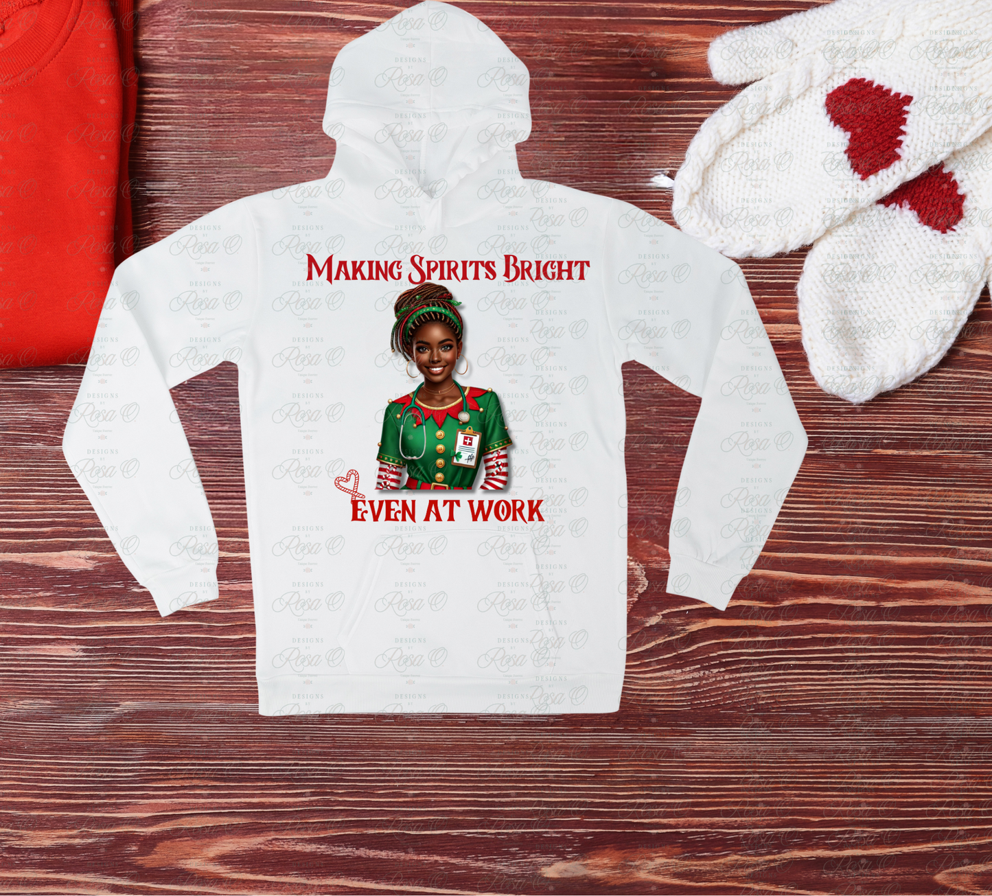 Making Spirits Bright Healthcare Elf T-Shirt