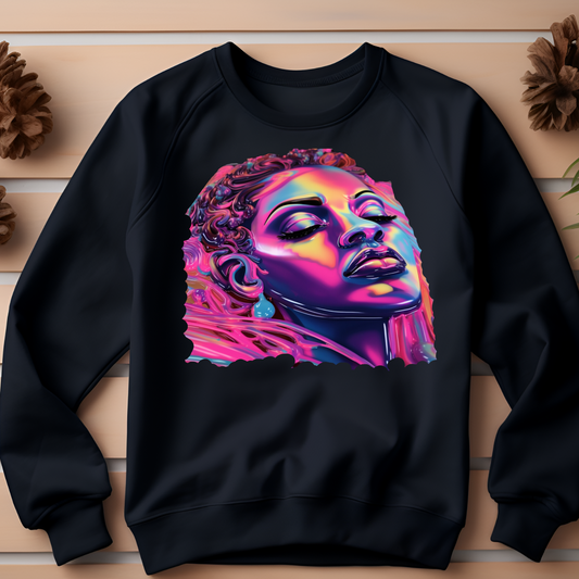 Vibrant Afrocentric Sweatshirt – Colorful Abstract Art Design | Women’s Fashion